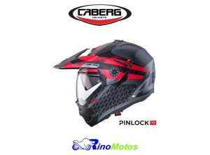 CASCO CABERG TOURMAX SARABE NEGRO/GRIS/ROJO