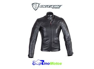 CHAQUETA MOTO OCTANE HUDSON CUERO NEGRO