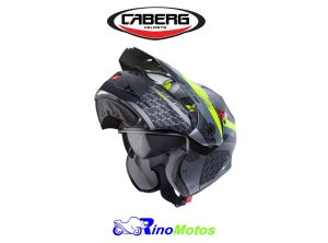 CASCO CABERG TOURMAX SARABE NEGRO/GRIS/FLUOR