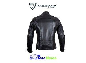 CHAQUETA MOTO OCTANE HUDSON CUERO NEGRO