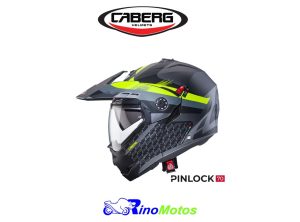 CASCO CABERG TOURMAX SARABE NEGRO/GRIS/FLUOR