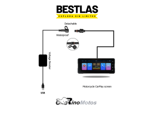 CABLE DE ALIMENTACIÓN USB CAR PLAY PARA PANTALLA ADV