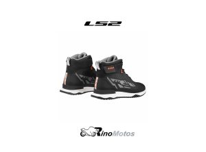 BOTA LS2 ACRUX NEGRA NARANJA HOMBRE