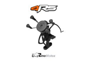 SOPORTE CELULRAR MOXI CON CARGADOR USB PARA MOTO BASE ESPEJO Y VOLANTE