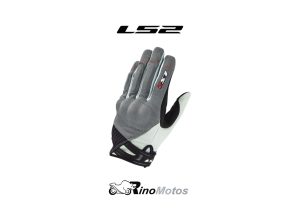Guante LS2 Dart II Gris Blanco Mujer